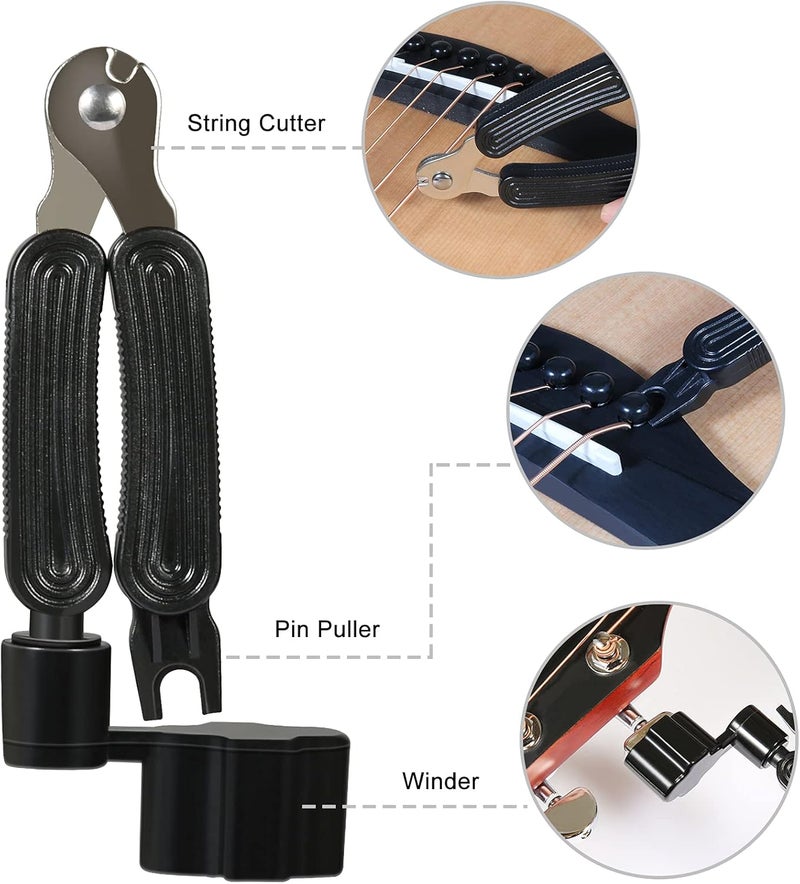 Hricane Guitar Work Mat Kit+Two Heights Guitar Neck Support Rest+Guitar String Winder and Cutter Tool - Guitar Workstation Repair Maintenance of String Instruments - Image 5